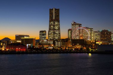 Gece görüşlü Tokyo şehri.