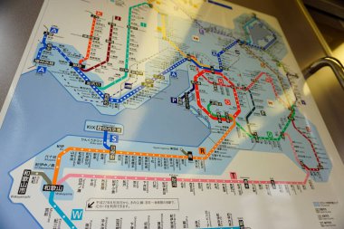 Tokyo metro istasyonu haritası, kapatın.