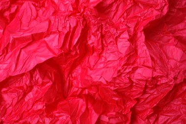 kırmızı buruşmuş kağıt dokusu arkaplanı.
