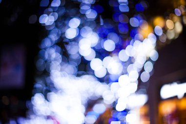 Bokeh ışıklarının soyut arkaplanı.