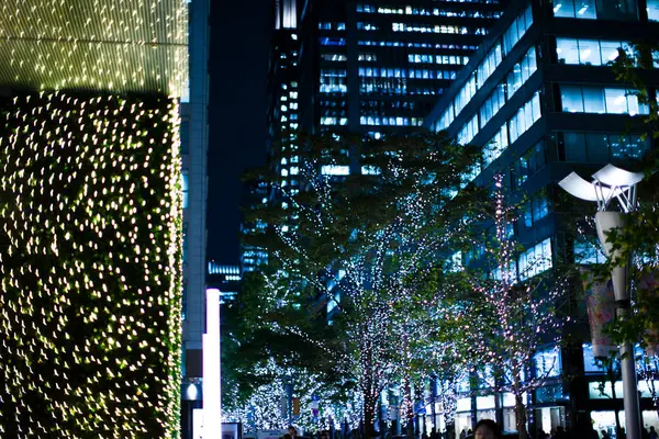 東京の中央地区のクリスマスライト — ストック写真
