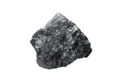 Siyah kömür beyaz arkaplanda izole edildi