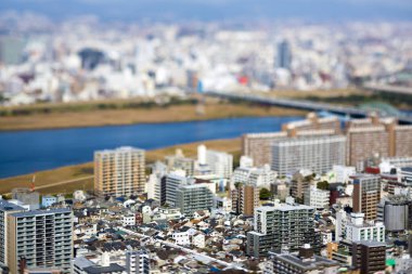 Modern şehir manzarası, kentsel ufuk çizgisi arkaplan görüntüsü 