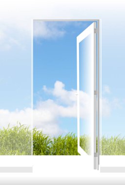 Açık kapılı soyut kavram arkaplanı