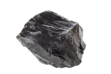 Siyah kömür beyaz arkaplanda izole edildi