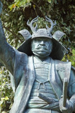 Sanadayama Sanko Tapınağı 'ndaki Sanada Yukimura Heykeli