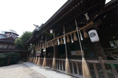 Japon köyündeki tapınağın mimari detayları