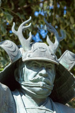 Sanadayama Sanko Tapınağı 'ndaki Sanada Yukimura Heykeli