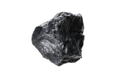 Siyah kömür beyaz arkaplanda izole edildi