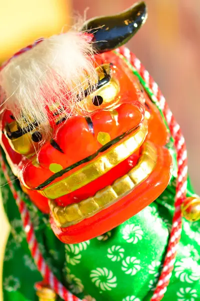 Japanese Dance Lion Decoration Background — Stock Photo, Image