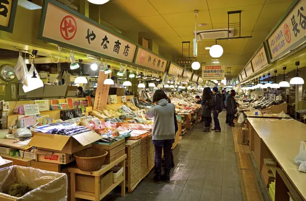 Hakodate Jiyu Itiba Pazarı, Hakodate, Japonya.