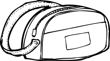  Beyaz arkaplanda bir karikatür çantası çizimi 