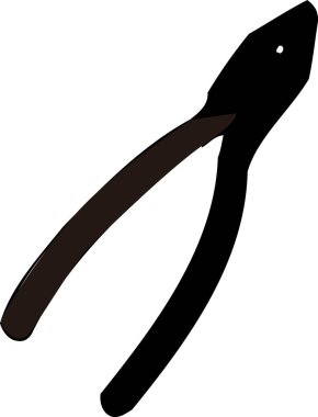 Bir pensenin basit bir el çizimi grafiksel çizimi.