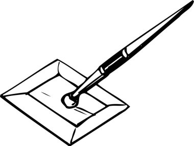 El çizimi çizimi çizimi. kalem ile siyah ve beyaz renkli kitap sayfası 