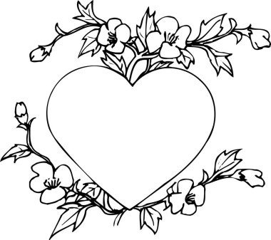 Sevgililer günü kartı için illüstrasyon