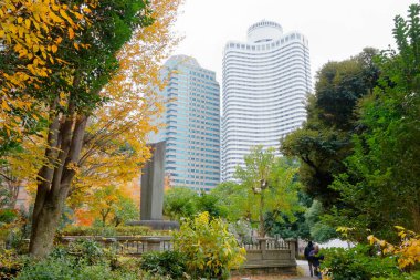 Tokyo, Japonya 'daki modern ofis binaları 