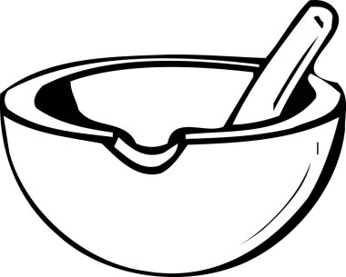 El çizimi çizimi çizimi. Kâseyle boyama kitabı sayfası