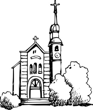 Hristiyan kilisesinin çizimi