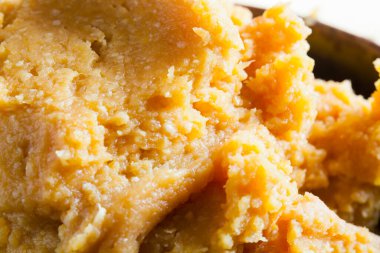 Japon miso macunlu kasenin yakın görüntüsü