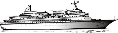 Yolcu gemisinin çizimi