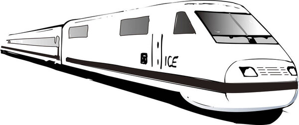 sketch illustration of train