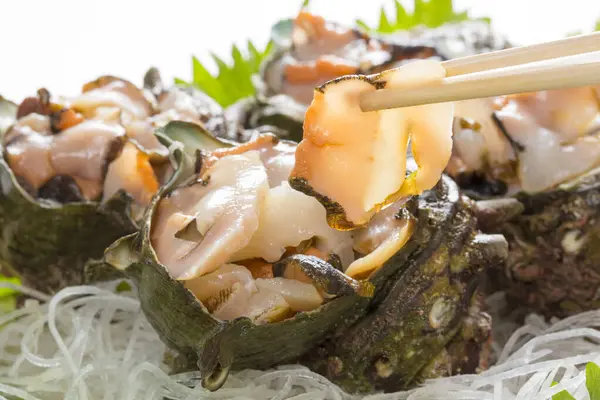 Frische Meeresfrüchte Muscheln Auf Dem Teller — Stockfoto