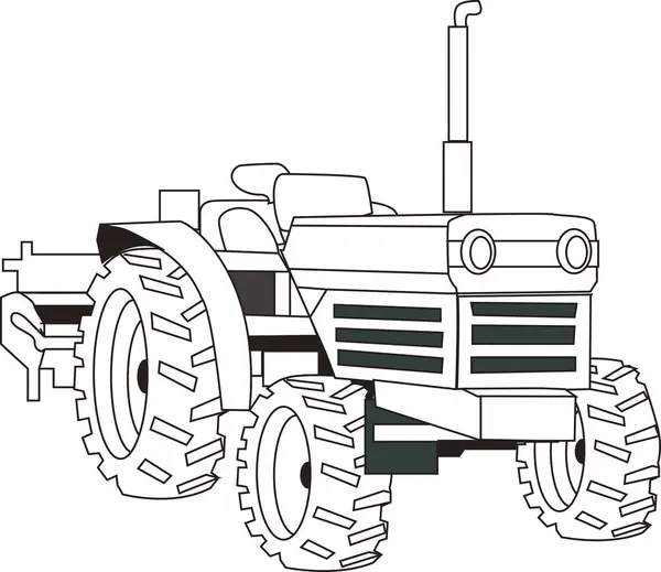 Traktörün Çizimi — Stok fotoğraf