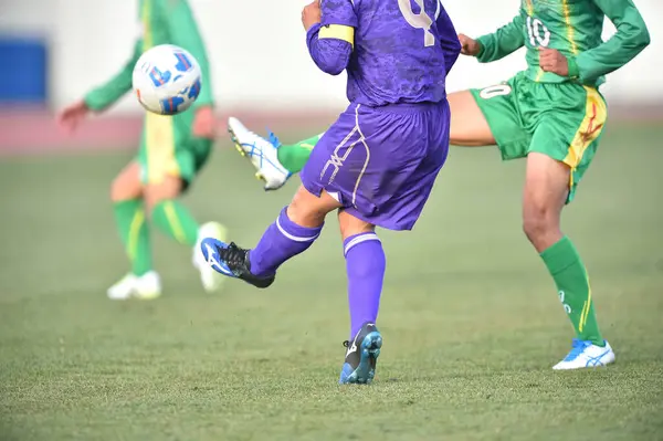 日本のサッカーのクロップビュー — ストック写真