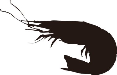 karides simgesinin siyah silüeti