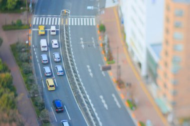 blurred view of traffic in the city 