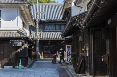 Takehara şehrindeki cadde manzarası, Japonya