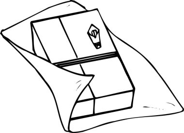 Kurdeleli sarılı dikdörtgen hediye kutusu