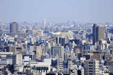Tokyo şehir manzarasının havadan görünüşü, Japonya