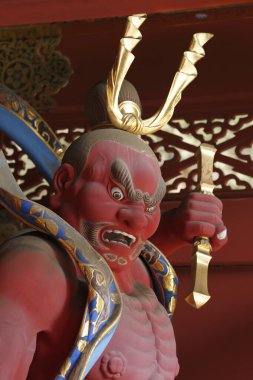 Nikko, Japonya 'da bir tanrı heykeli manzarası