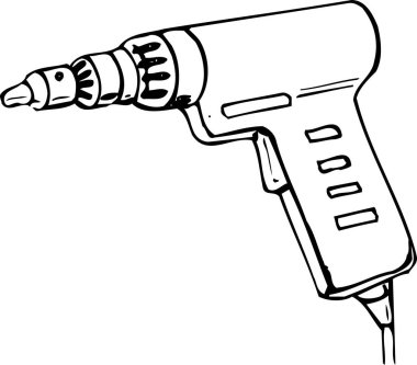 Beyaz arkaplanda matkabın web illüstrasyonu