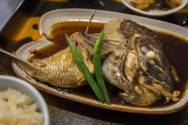 Asya deniz ürünlerinin iştah açıcı görüntüsü