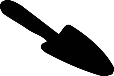 Bahçe malasının siyah silueti