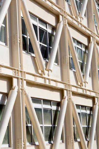 Фасад Промышленного Здания Окнами — стоковое фото