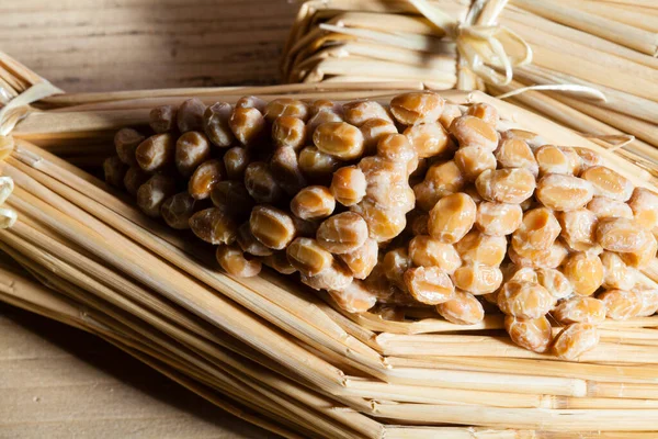 stock image Natto, Fermented soybeans, Japanese healthy traditional food