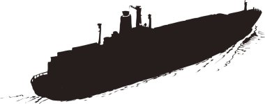 Geminin basit siyah silüeti