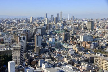 Tokyo şehir manzarasının havadan görünüşü, Japonya