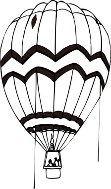 Sıcak hava balonu illüstrasyonu, simge elemanı arkaplanı