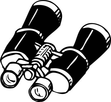 beyaz arkaplanda modern dürbünler, resimleme