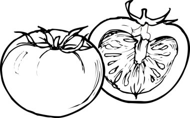 domateslerin siyah basit silüeti