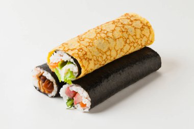 Lezzetli Japon suşi seti. 