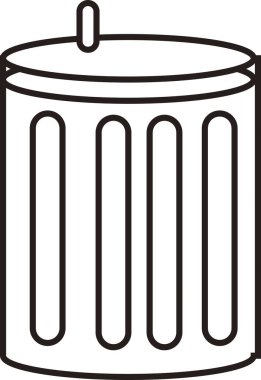 Kova simgesi ile siyah beyaz illüstrasyon