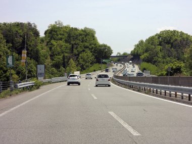 view of the traffic in the city