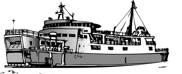 Sketch Illustration Ship — Stock Photo, Image
