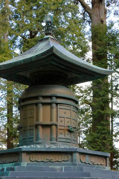 Lähikuva Perinteinen Antiikin Sisustus Puinen Japanilainen Temppeli — kuvapankkivalokuva