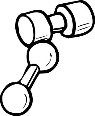  Beyaz arkaplandaki dambılların çizimi 